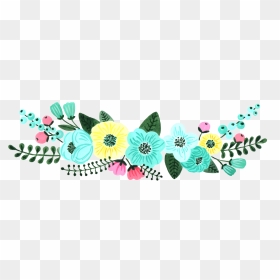Mint Green And Turquoise Floral Custom Design - Floral Mint Green Design, HD Png Download - green flower png