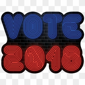 Vote 2018 Neon Sign Clipart , Png Download, Transparent Png - neon arrow png