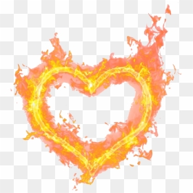 Fire, Goth, And Messy Image - Fire Heart No Background, HD Png Download - fire overlay png