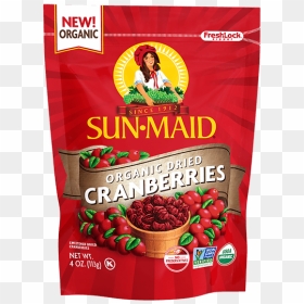 Sun-maid Organic Dried Cranberries, HD Png Download - cranberries png