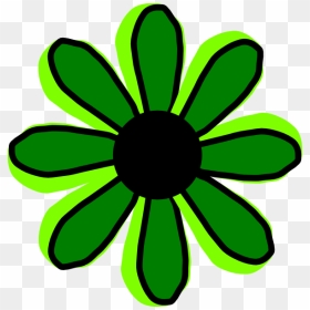 Transparent Green Flower Png - Pink Black Flower Clipart, Png Download - green flower png