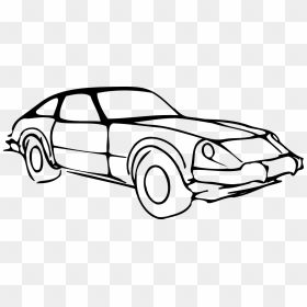 Car Drawing Png Black And White - Black And White Car Clip Art, Transparent Png - car drawing png