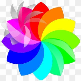 Png Rainbow Flower, Transparent Png - rainbow vector png
