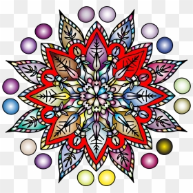 Hand Drawn Floral Line Art Ii Prismatic - Clip Art, HD Png Download - hand drawn line png