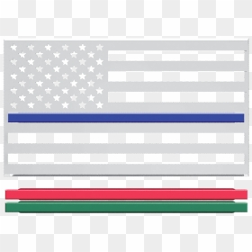 American Flag, HD Png Download - thin line png