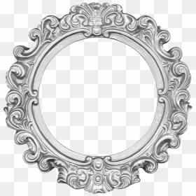 Moldura Retro Png - Gold Circle Frame Png, Transparent Png - moldura foto png