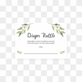 Green Foliage Baby Shower Diaper Raffle Tickets Printable - Printable Diaper Raffle Tickets, HD Png Download - raffle tickets png