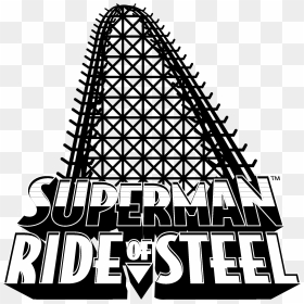 Superman Ride Of Steel Logo, HD Png Download - superman logo black and white png