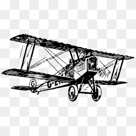 Bi Plane Big Image - Biplane Sketch, HD Png Download - biplane png