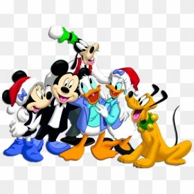 Mickey Mouse Und Seine Freunde Feliz Cumpleaños, Fondo - Cartoon Mickey Minnie Goofy Donald Daisy Pluto, HD Png Download - navidad png fondo transparente