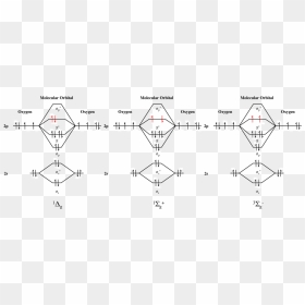 Molecular Orbital Scheme For The Three Forms Of Oxygen - Molecular Orbital Diagram For O2 1, HD Png Download - oxygen png