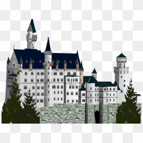 Castle Clipart Germany Cute Borders Vectors Animated - Neuschwanstein Castle, HD Png Download - castle clipart png