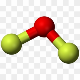 Oxygen Difluoride 3d Balls - Ball And Stick Model Of Oxygen, HD Png Download - oxygen png