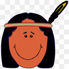 Native American Smiley Face Clipart - Native American Face Clipart, HD Png Download - indian headdress png
