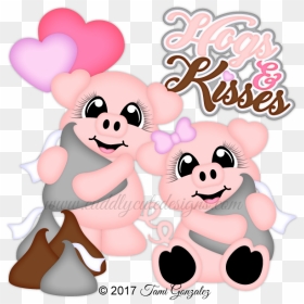 Hogs And Kisses - Cartoon, HD Png Download - kiss clipart png