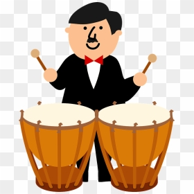 Timpani Player Music Clipart, HD Png Download - music clipart png