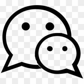 Wechat Icon Black And White , Png Download - Wechat Logo White Png, Transparent Png - wechat png