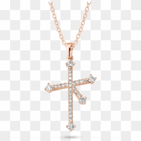 Southern Cross Diamond Micro Set Pendant In Rose Gold - Locket, HD Png Download - cross necklace png