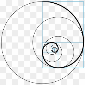 Golden Ratio Circle Png , Png Download - Fibonacci Spiral On Circle, Transparent Png - golden circle png