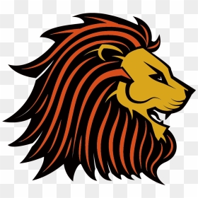 Lion Head Clipart Black And White, HD Png Download - lion vector png