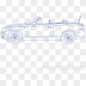 Transparent Car Drawing Png - Convertible, Png Download - car drawing png