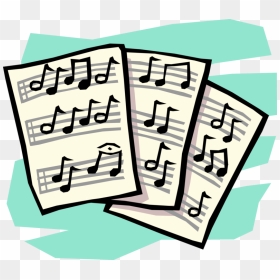 Vector Illustration Of Sheet Music Musical Notation - Sheet Music Clip Art, HD Png Download - music clipart png