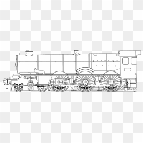 Autocad Drawing Of A Great Western King - Autocad Train, HD Png Download - car drawing png