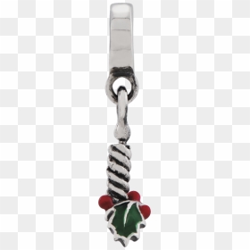925 Sterling Silver Charm For Bracelet Candle Holly - Body Jewelry, HD Png Download - holly leaf png