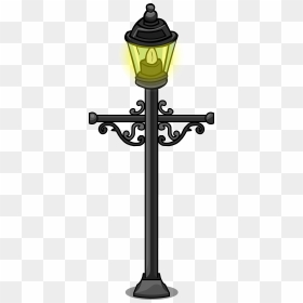 Wrought Iron Lamp Post - Lamp Post Sprite, HD Png Download - lamp post png