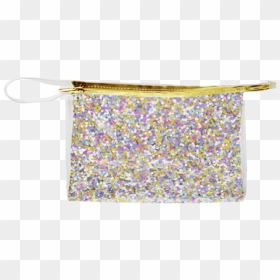 Small Travel Cosmetics Pouch In Clear Vinyl With Rainbow - Coin Purse, HD Png Download - glitter confetti png
