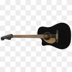 Fender Redondo Player Left Handed Acoustic Guitar Jetty - Left Handed Black Fender Acoustic, HD Png Download - guitar player png