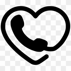 Line Phone Call - Heart, HD Png Download - phone call png
