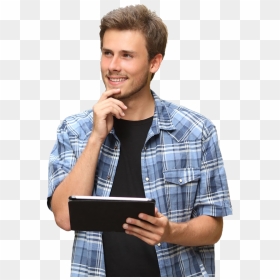 Personpleasantly Distracted Man Thinking - Man Thinks Transparent Background, HD Png Download - man thinking png