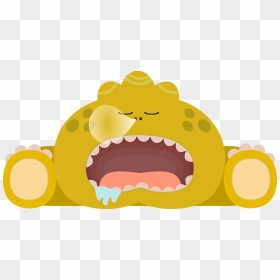 Sleeping Monster Vector Clipart Image - Sleepy Monster, HD Png Download - monster mouth png