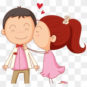 Couple Clip Art, HD Png Download - kiss clipart png