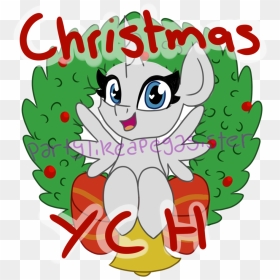 Partylikeapegasister, Bell, Bow, Christmas, Holly, - Cartoon, HD Png Download - christmas holly border png