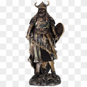 Battle Ready Viking Warrior Statue - Viking Metal Statue, HD Png Download - viking hat png