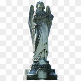 A Front View Of The Angel Statue Showing More Detail - Sculpture, HD Png Download - angel statue png