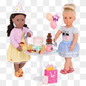 Sweet Celebration Birthday Party Set With Rashida And - Cartoon, HD Png Download - birthday party hat png