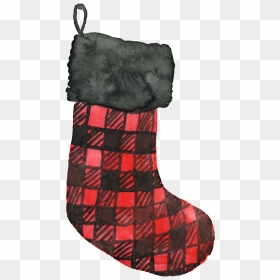 Hand Painted Plaid Christmas Socks Png Transparent - National Lampoon's Christmas Invitation, Png Download - christmas stocking png