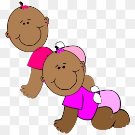Toys Vector Baby Girl - African American Twins Clipart, HD Png Download - twins png