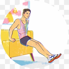 Bench Press Twenty Paul Tuller Illustration Fitness - Sitting, HD Png Download - spots png