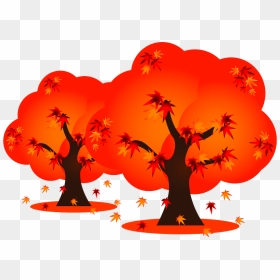 Autumn Leaves Maple Trees Clipart - 紅葉 の 木 イラスト, HD Png Download - fall tree clipart png