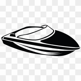 Clipart Boat Propellor - Black And White Boat Clipart, HD Png Download - speed boat png