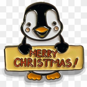 Merry Christmas Penguin Enamel Pin, HD Png Download - christmas penguin png