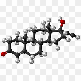 Ethisterone Molecule Ball - Testosterone Ball & Stick, HD Png Download - white ball png