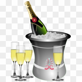 Champagne Bottle And Glasses Clipart , Png Download - Clipart For Champagne, Transparent Png - champagne bottles png