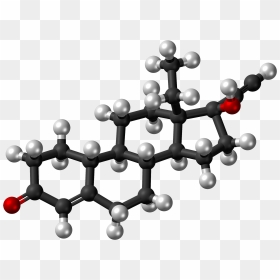 Levonorgestrel Molecule Ball - Molecule Progesterone, HD Png Download - white ball png