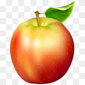 Apple Clip Art - Orange Yellow And Red Apple, HD Png Download - apple png clipart