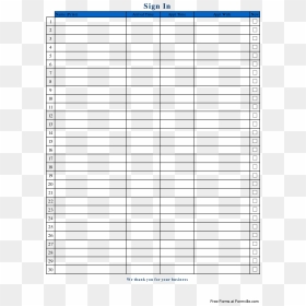 Blank Patient Sign In Sheet - Frequency Distribution Table Blank, HD Png Download - blank road sign png